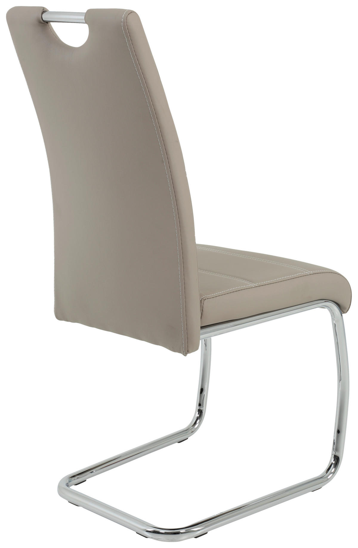 SCHWINGSTUHL  in Lederlook  - Chromfarben/Weiß, Design, Textil/Metall (43/98/59cm) - Carryhome