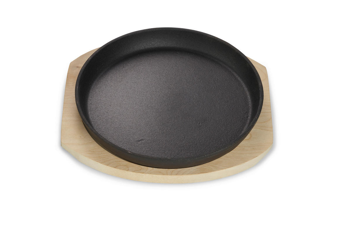 PFANNENSET Rund Gusseisen 4-teilig  - Schwarz, Basics, Metall (26/3cm) - Echtwerk