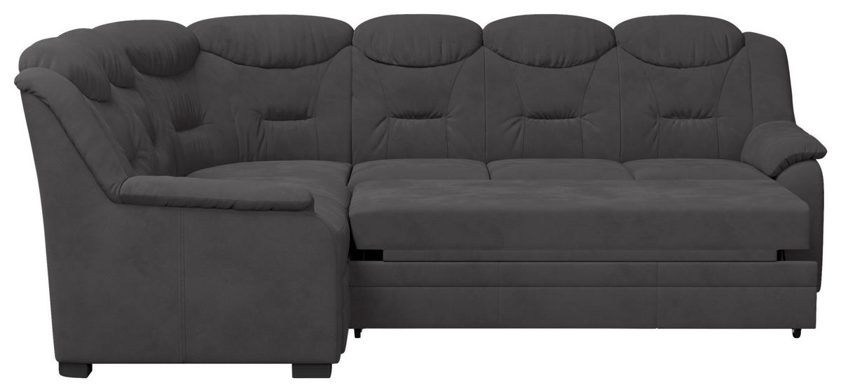 ECKSOFA Anthrazit Mikrofaser  - Anthrazit/Schwarz, Basics, Kunststoff/Textil (211/263cm) - MID.YOU