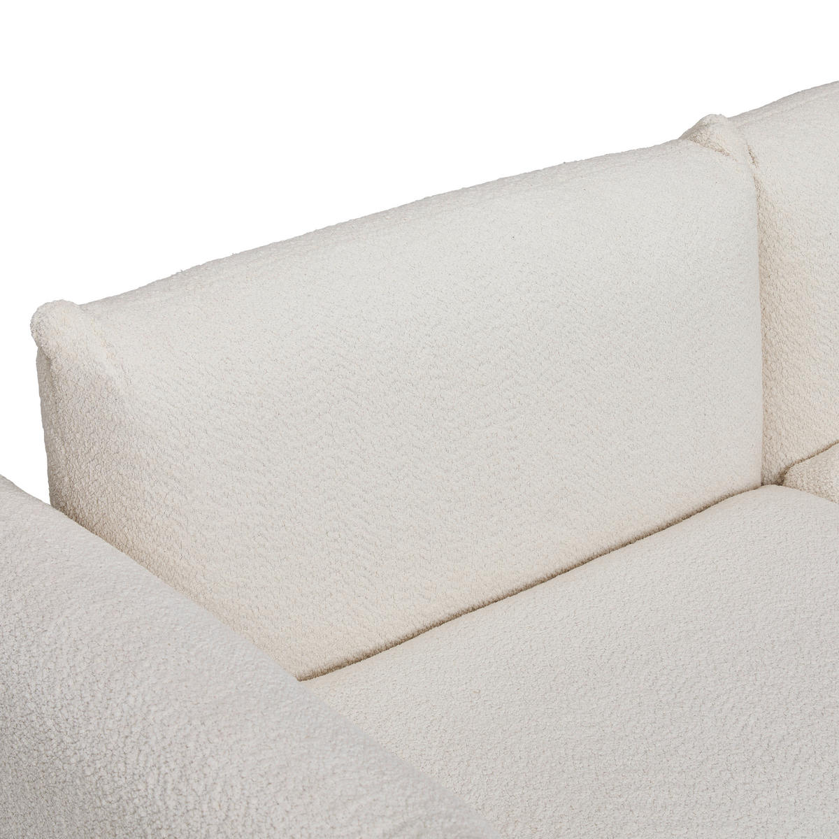 SEDACIA ZOSTAVA, textil, biela - biela/strieborná, Trend, kov/textil (218/103/75/87cm) - Livetastic