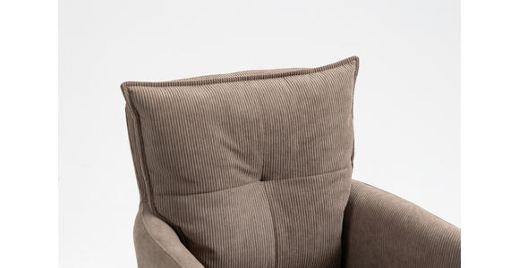 ARMLEHNSTUHL in Eisen Cord - Schwarz/Braun, Design, Textil/Metall (60/95/67cm) - Novel