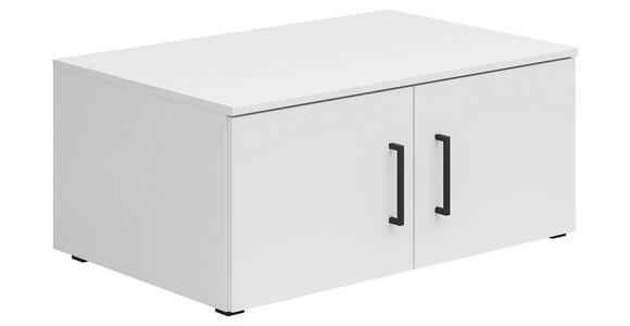 AUFSATZSCHRANK 80/35/52 cm - Schwarz/Weiß, MODERN, Holzwerkstoff/Kunststoff (80/35/52cm) - Carryhome