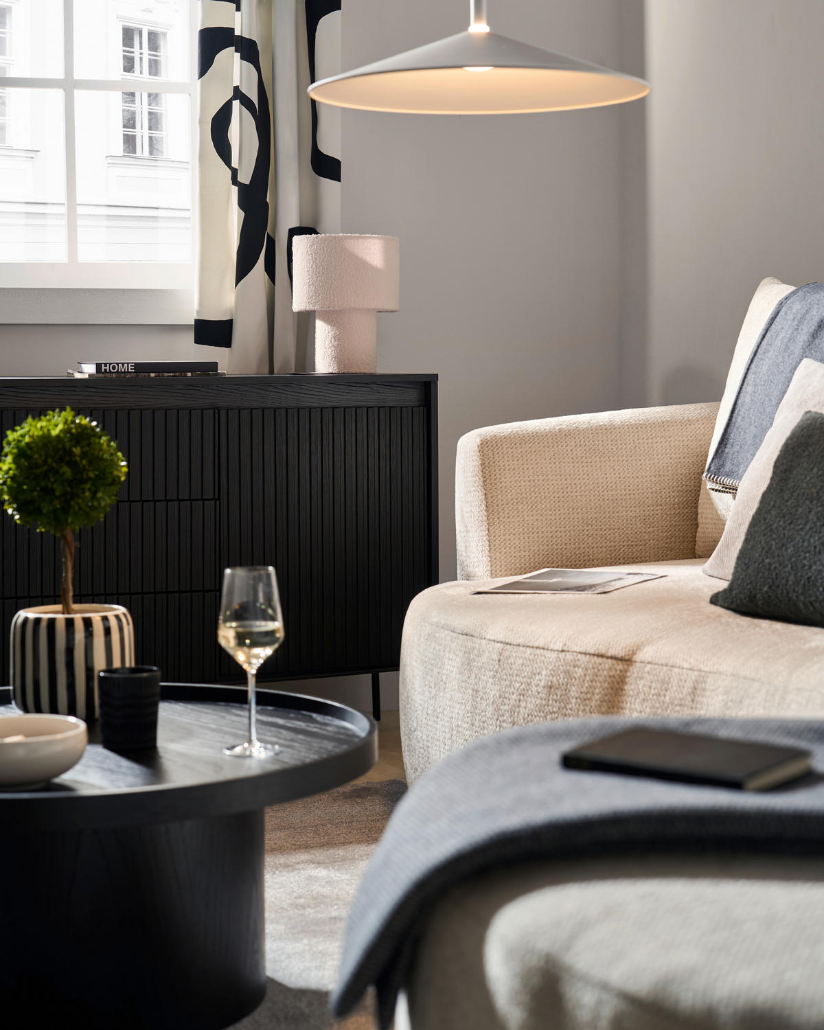ECKSOFA in Chenille Greige  - Greige/Schwarz, MODERN, Kunststoff/Textil (287/179cm) - Carryhome