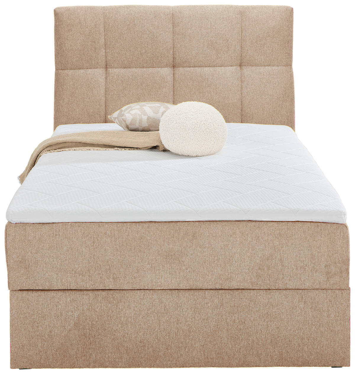 BOXBETT 120/200 cm  in Hellbraun  - Hellbraun, KONVENTIONELL, Textil (120/200cm) - Boxxx