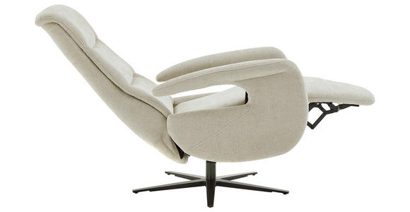 RELAXSESSEL Dieter Knoll Chenille    - Hellgrau/Schwarz, Design, Textil/Metall (71/110/83cm) - Dieter Knoll