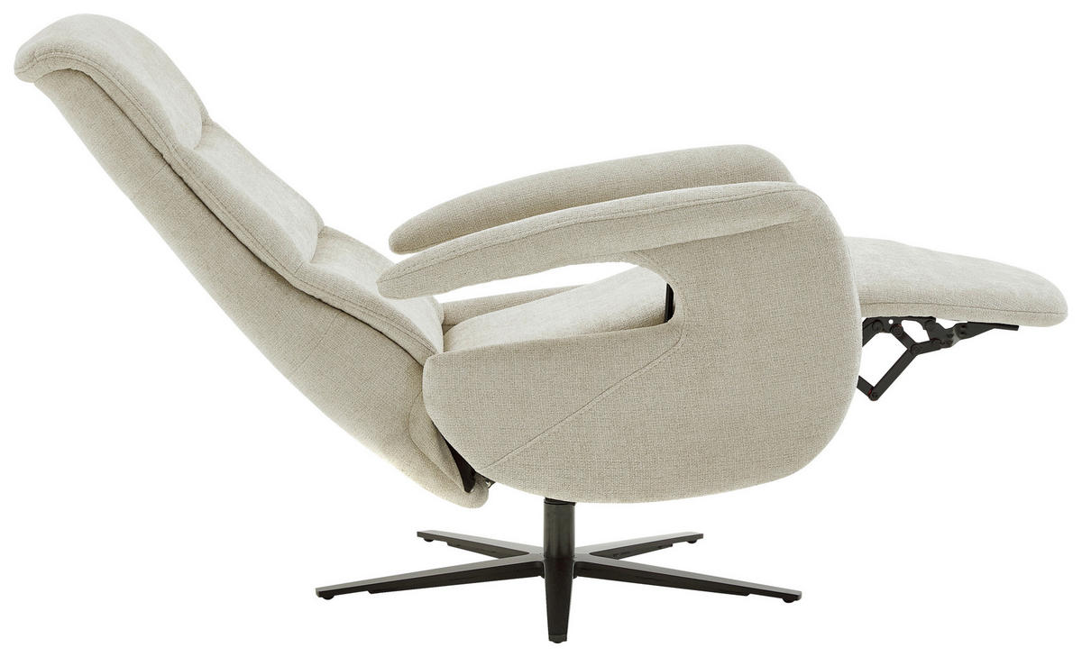 RELAXSESSEL Dieter Knoll Chenille    - Hellgrau/Schwarz, Design, Textil/Metall (71/110/83cm) - Dieter Knoll