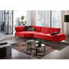 ECKSOFA in Flachgewebe Hellrot  157/344 cm  - Hellrot/Schwarz, Design, Textil/Metall (157/344cm) - Chilliano