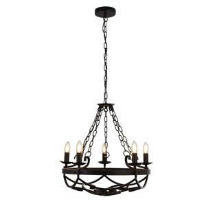 KRONLEUCHTER CARTWHEEL III   - Schwarz, LIFESTYLE, Metall (54/102/54cm) - Searchlight