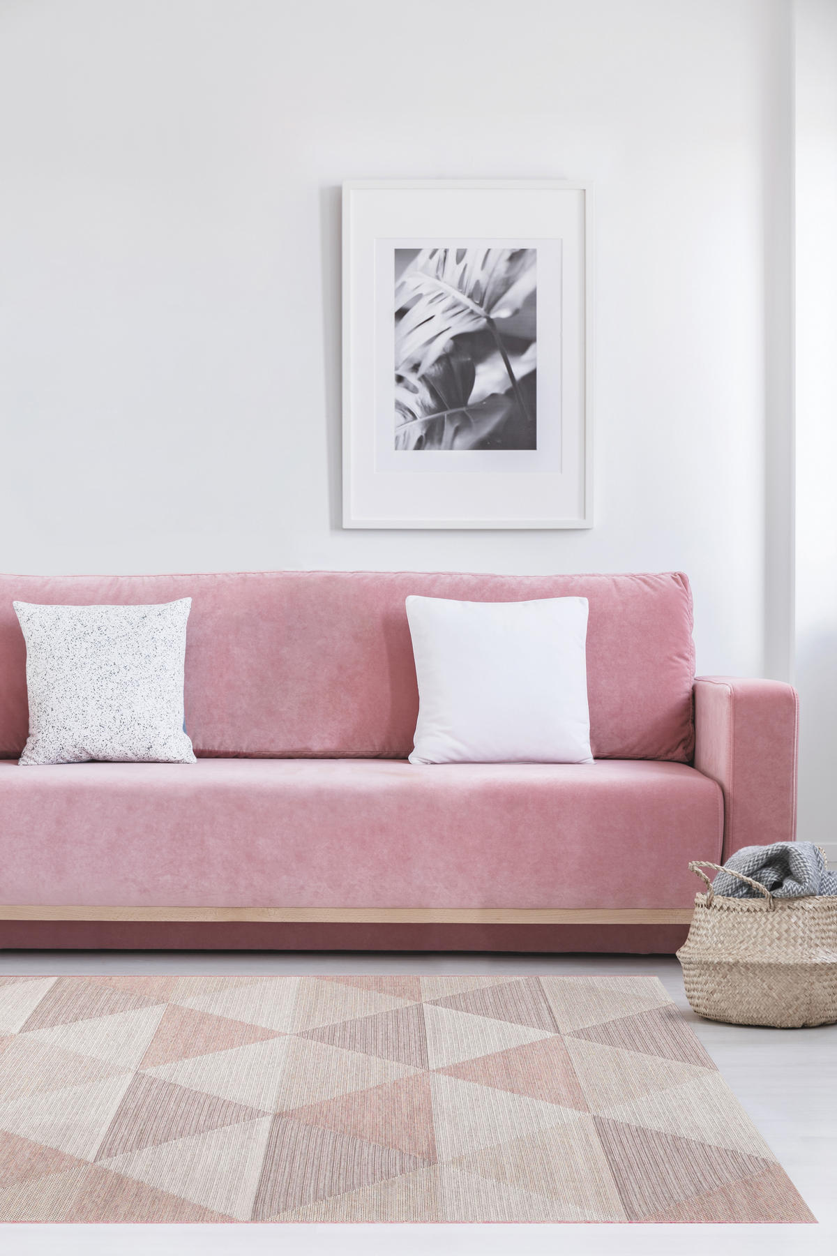 FLACHWEBETEPPICH 140/200 cm Amalfi Rosa, Weiß, Hellrosa  - Hellrosa/Rosa, Trend, Textil (140/200cm)