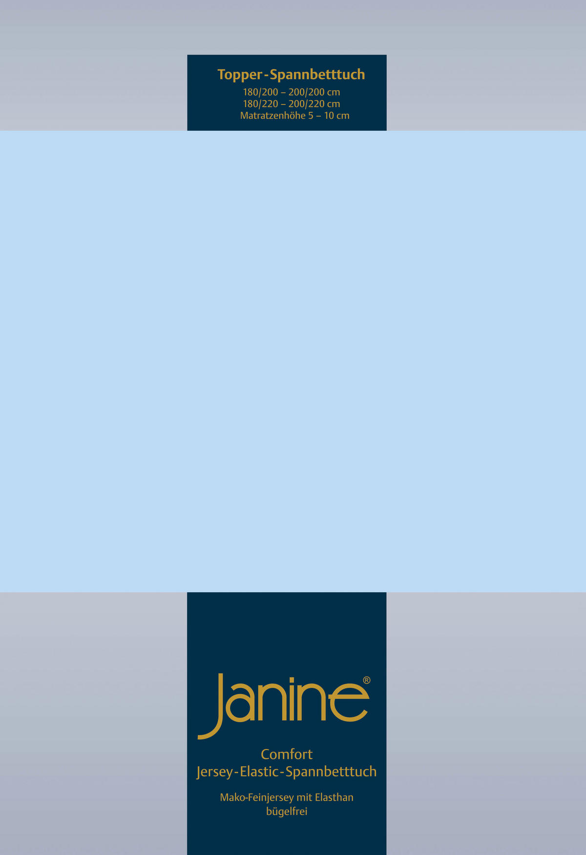 TOPPER-SPANNBETTTUCH Jersey  - Hellblau, Basics, Textil (100/200/10cm) - Janine