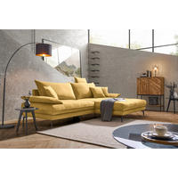 ECKSOFA PRATO Gelb Flachgewebe Zierkissen, Rückenkissen, Kopfstütze  - Gelb/Schwarz, MODERN, Textil/Metall (292/176cm) - MID.YOU