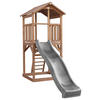 SPIELTURM 111,2/241,9/349 cm  - Braun/Grau, Konventionell, Holz/Kunststoff (111,2/241,9/349cm)