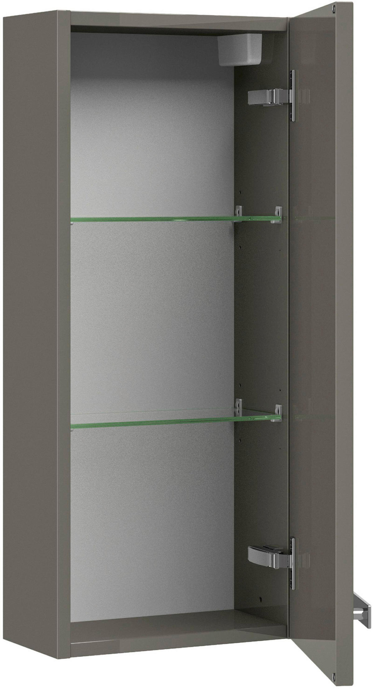 HÄNGESCHRANK 30/70/17 cm  - Chromfarben/Grau Hochglanz, KONVENTIONELL, Glas/Holzwerkstoff (30/70/17cm) - Sadena