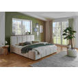 POLSTERBETT 180/200 cm  in Creme  - Creme/Schwarz, Design, Holz/Textil (180/200cm) - Xora