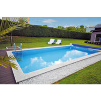 POOL KWAD 600/300/150 cm  - Weiß, MODERN, Kunststoff (600/300/150cm)