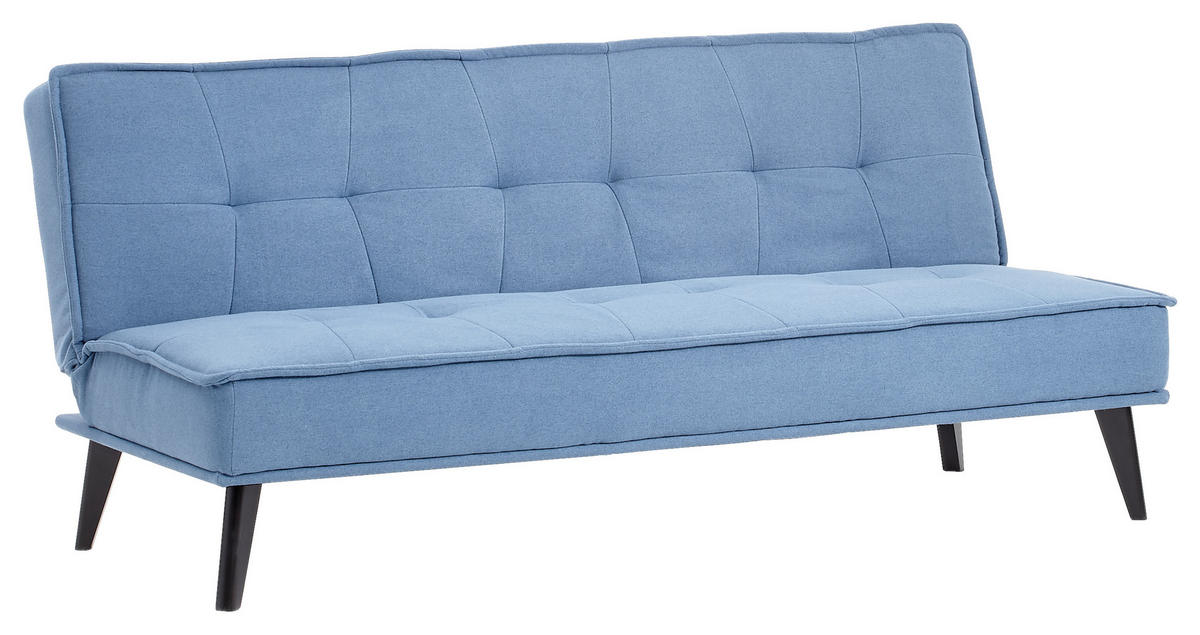 SCHLAFSOFA in Webstoff Petrol  - Petrol/Schwarz, Design, Holz/Textil (181/91/82cm) - Livetastic