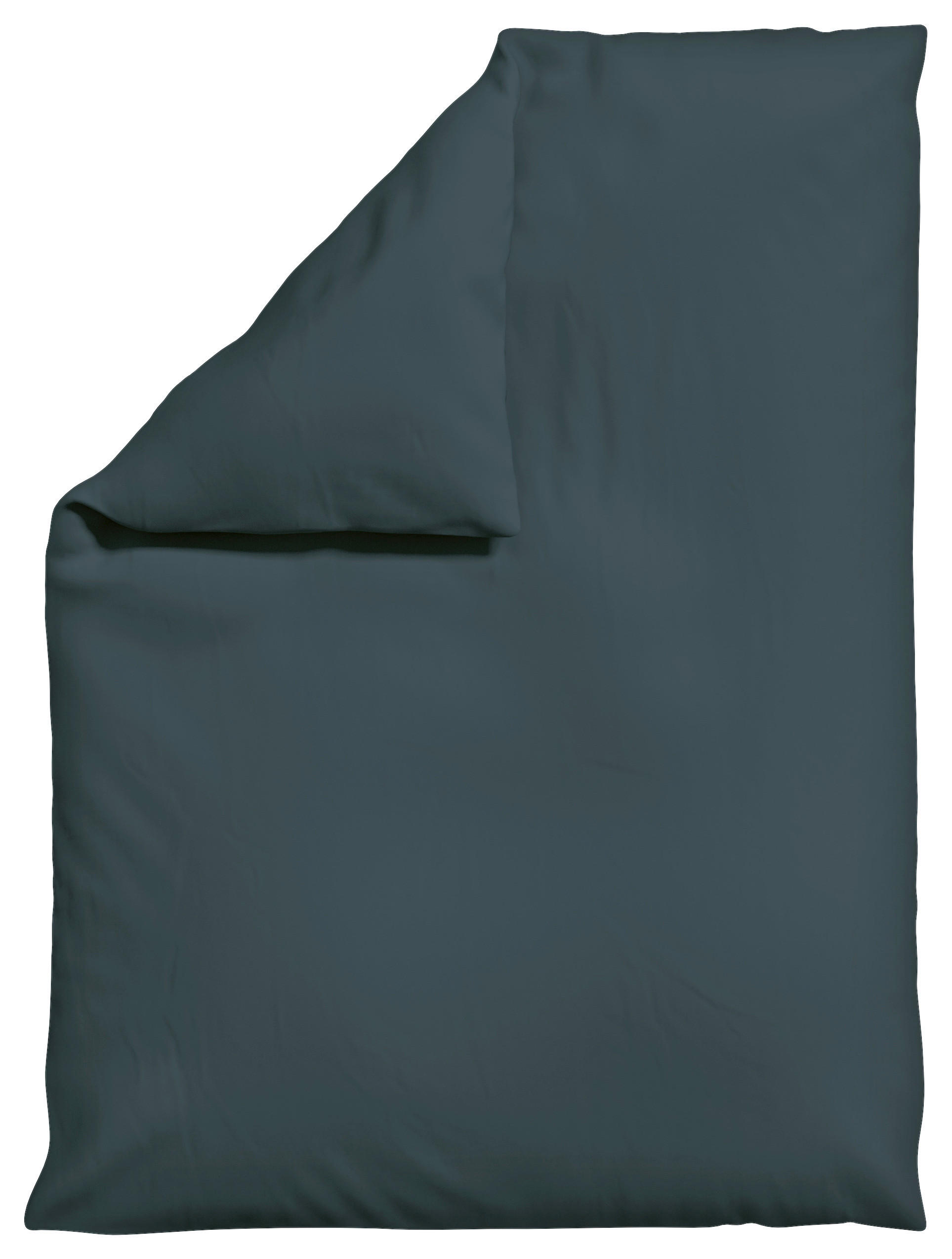 BETTDECKENBEZUG -teilig WOVEN SATIN Makosatin 155/220 cm  - Dunkelgrau, Basics, Textil (155/220cm) - Schlafgut