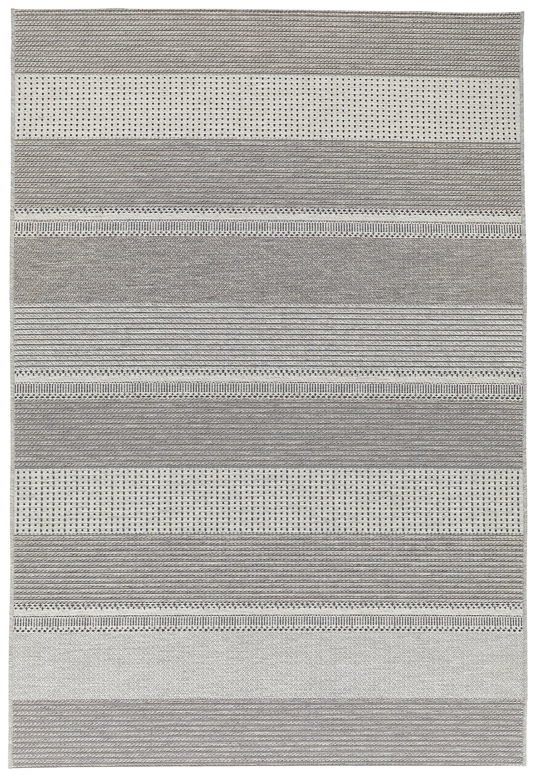 OUTDOORTEPPICH  für Terrasse und Balkon 160/230 cm Molde Anthrazit, Grau, Weiß  - Anthrazit/Weiß, Design, Textil (160/230cm) - Novel
