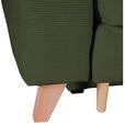 ECKSOFA Grün Cord  - Buchefarben/Grün, Design, Holz/Textil (271/165cm) - Carryhome
