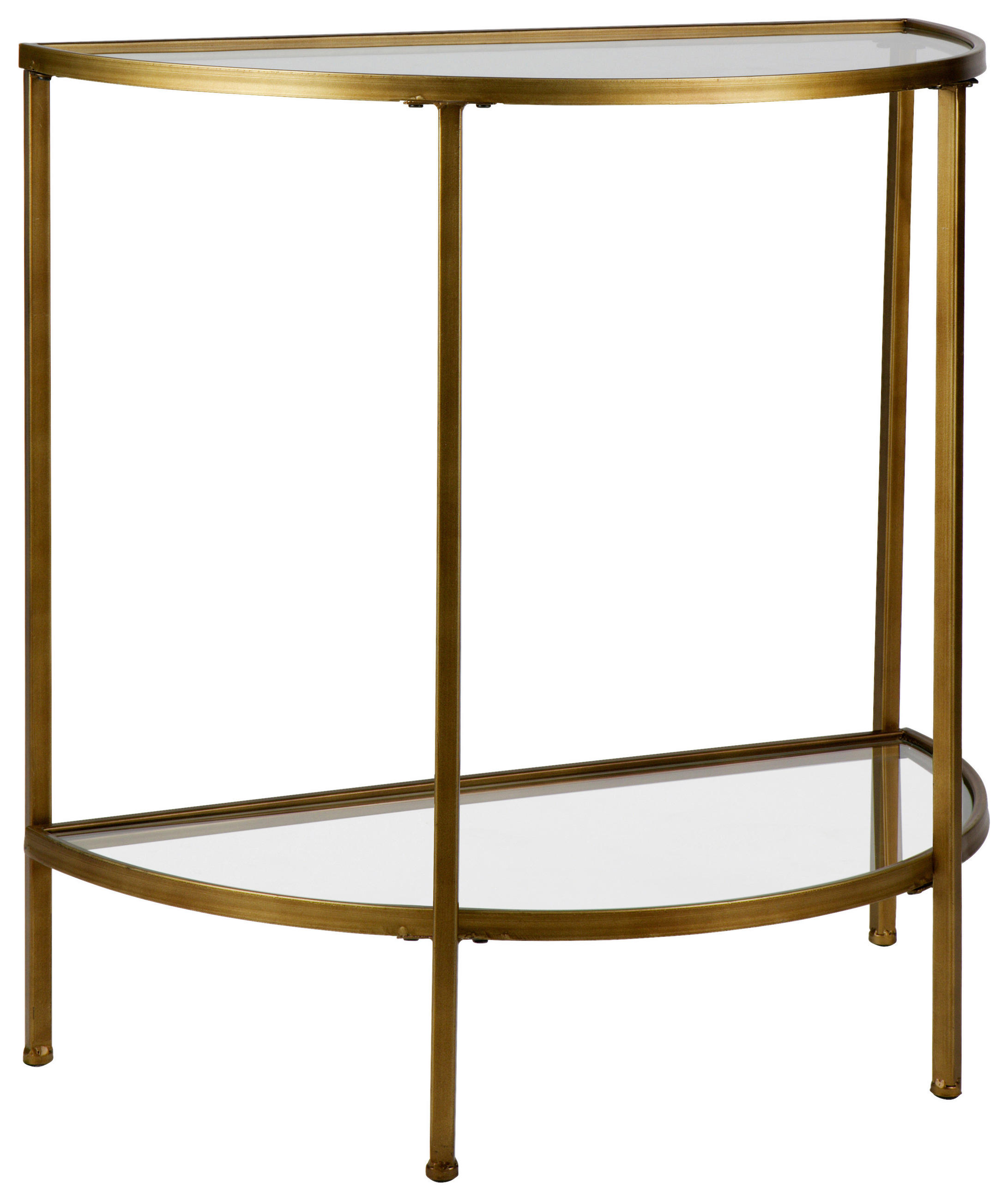 Beistelltisch in Metall, Glas 37,5/75,5/75 cm