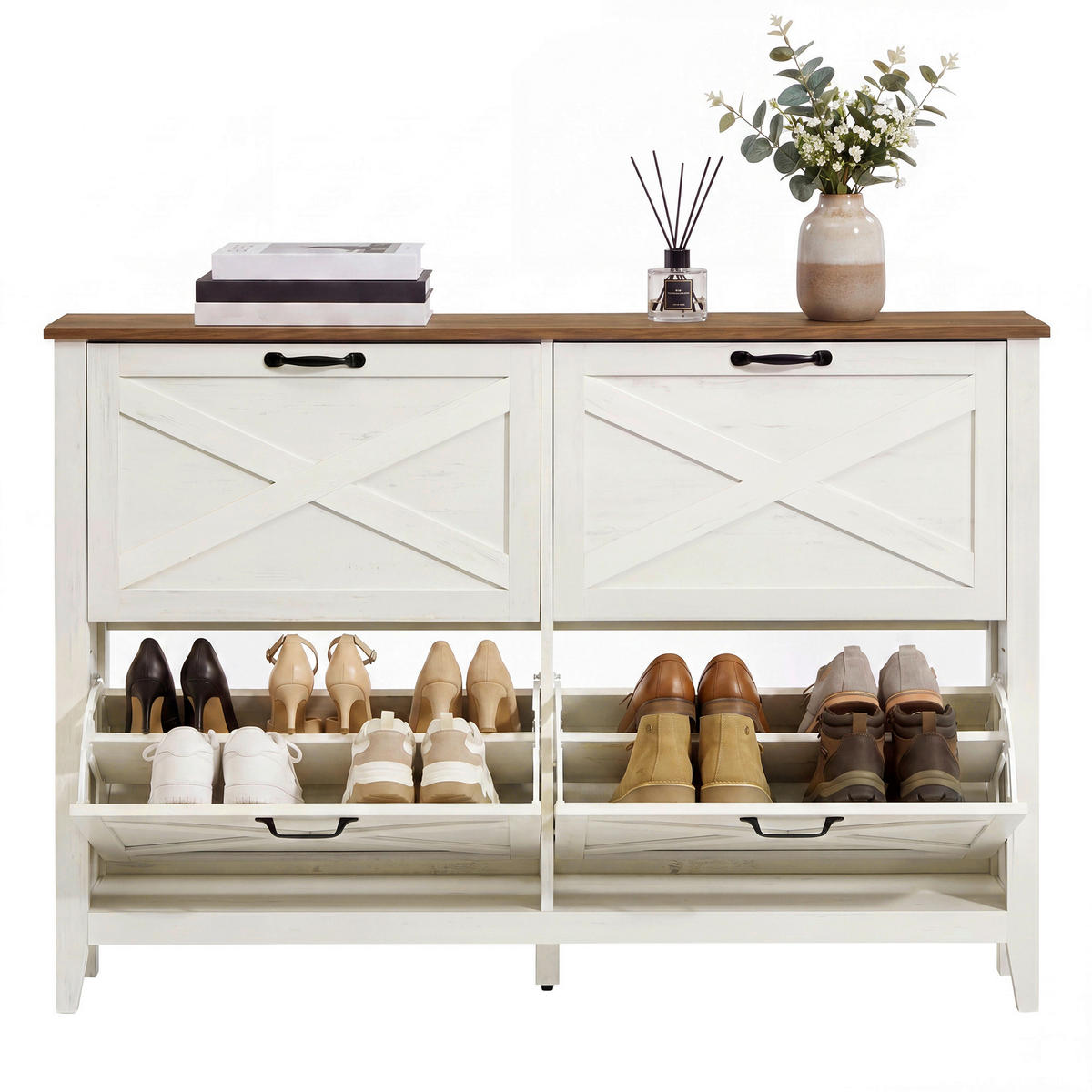 SCHUHKIPPER  in 127/86,8/24 cm  - Schwarz/Braun, Trend, Holzwerkstoff/Metall (127/86,8/24cm) - Boxxx