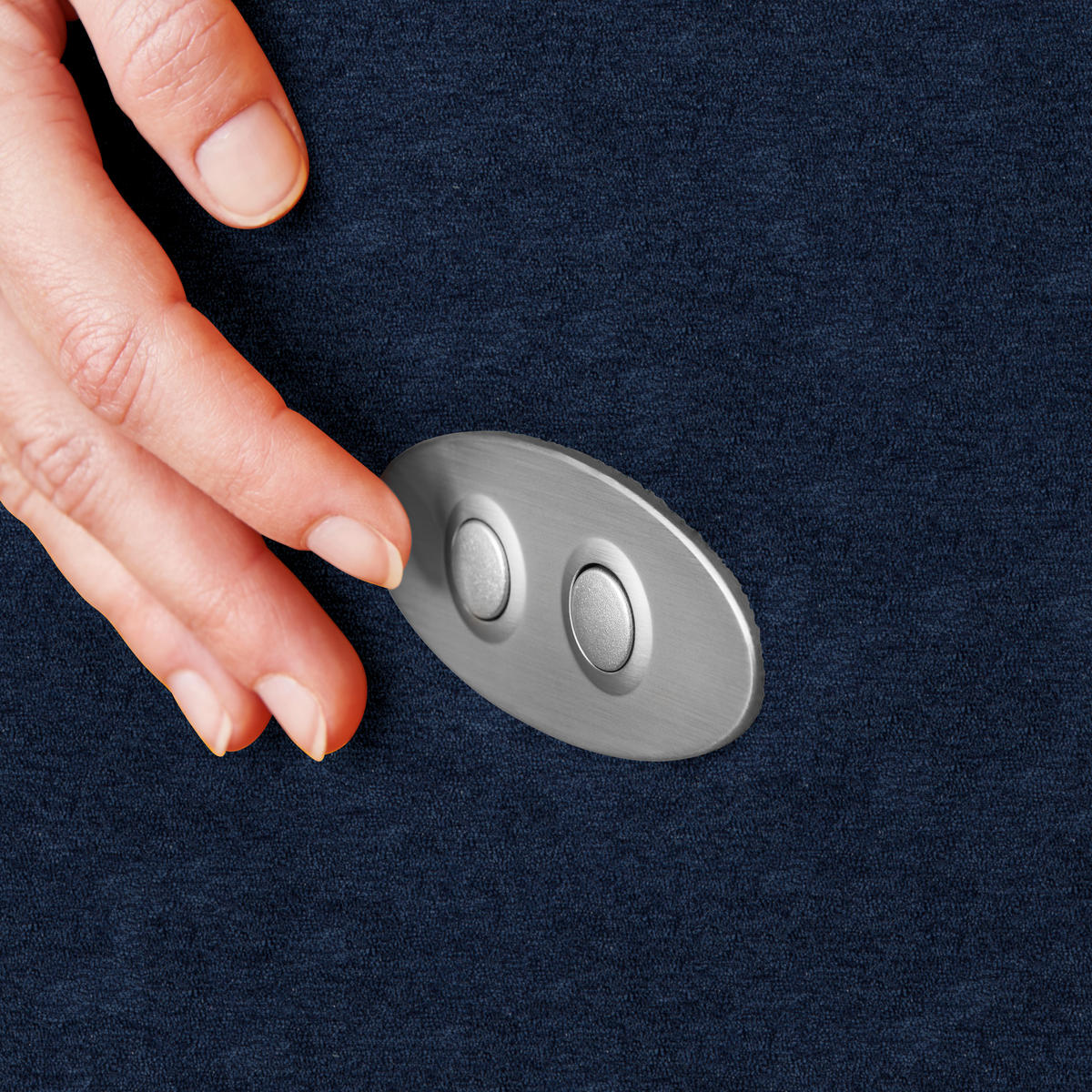 ECKSOFA in Mikrofaser Dunkelblau  207/301 cm  - Schwarz/Dunkelblau, Design, Textil/Metall (207/301cm) - Xora