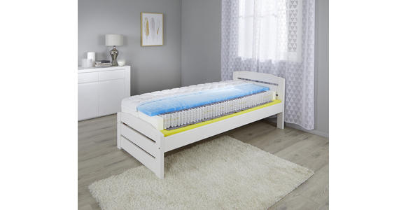 Taschenfederkernmatratze Toppio 90x200cm H2/H3 - Weiß, Textil (90/200cm) - Primatex