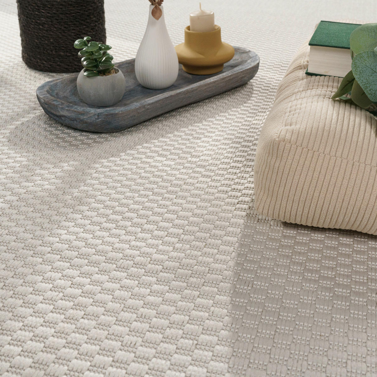 OUTDOORTEPPICH 200/280 cm Columbia Meliert Weiß  - Weiß, Design, Textil (200/280cm) - Novel