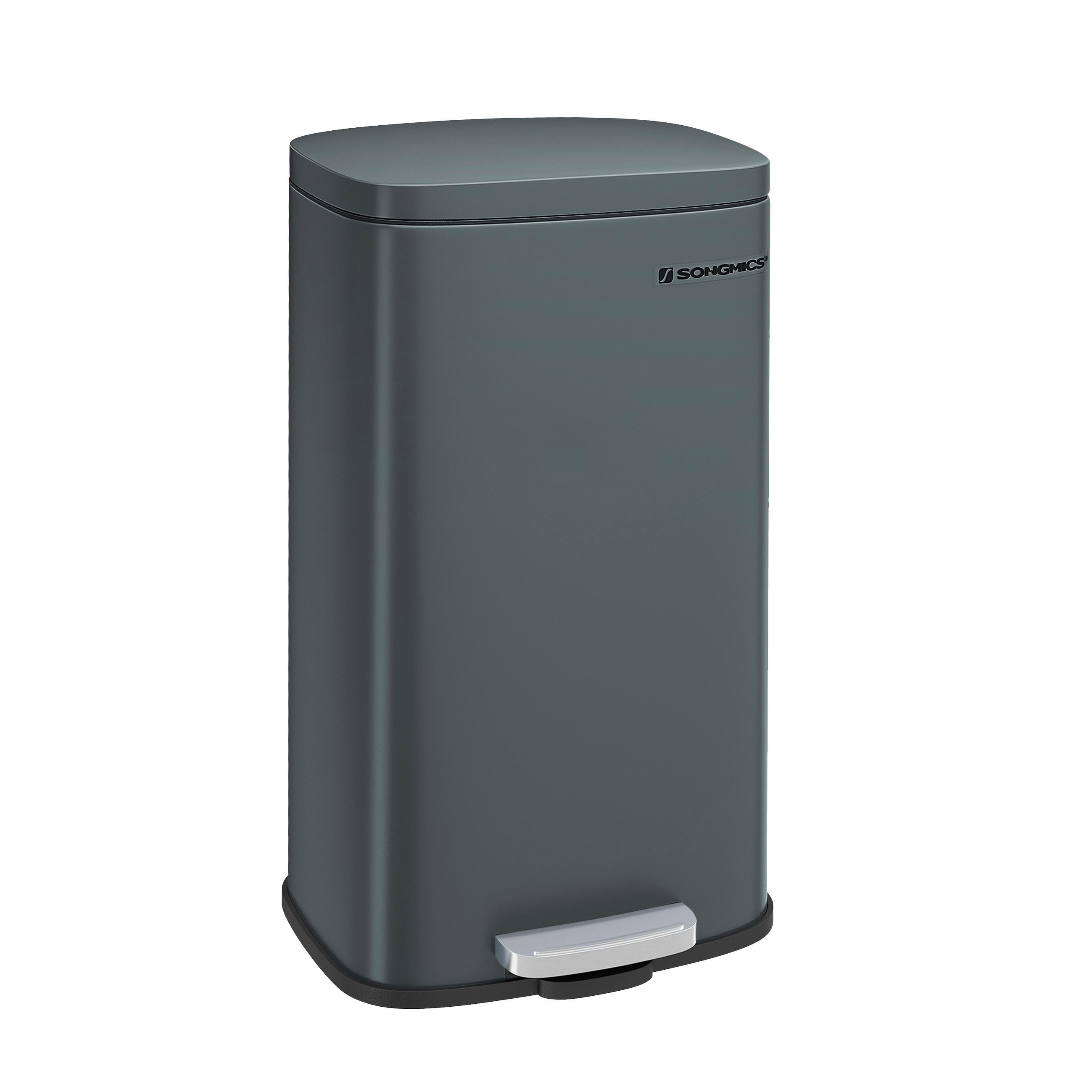 KÔŠ NA ODPADKY  30 l - čierna/sivá, Basics, kov/plast (34,8/63,3/29,7cm)