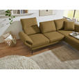 ECKSOFA  in Flachgewebe Schilfgrün  255-365/175-224 cm  - Schilfgrün/Schwarz, Design, Textil/Metall (255-365/175-224cm) - Dieter Knoll