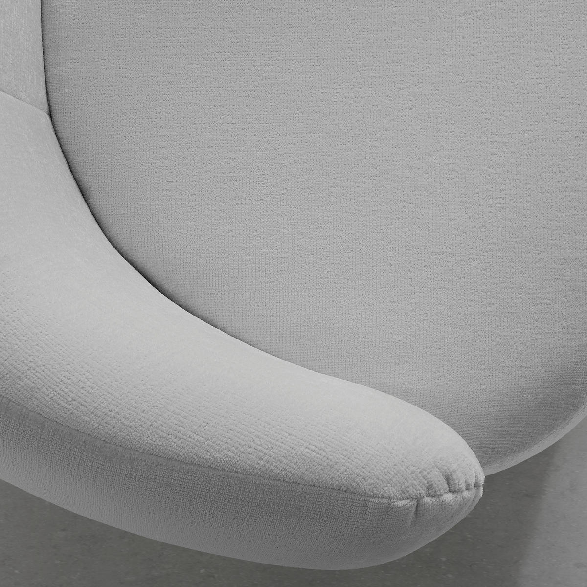 BIG SOFFA i chenille ljusgrå  - ljusgrå/svart, Modern, textil/plast (235/72/110cm) - MID.YOU
