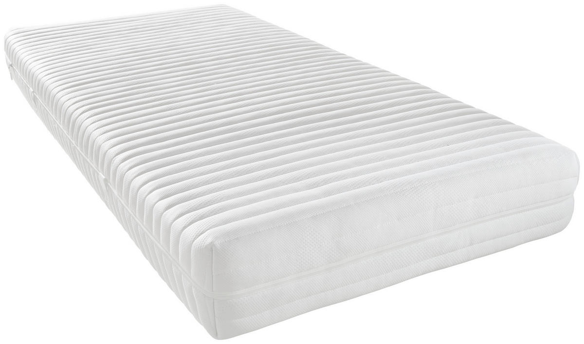 KALTSCHAUMMATRATZE 120/200 cm Höhe ca. 20 cm  - Weiß, Basics, Textil (120/200cm) - Sleeptex