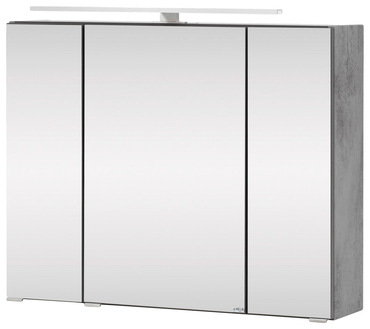 BADEZIMMER  in 80 cm  - Dunkelgrau/Grau, KONVENTIONELL, Glas/Holzwerkstoff (80cm) - Held