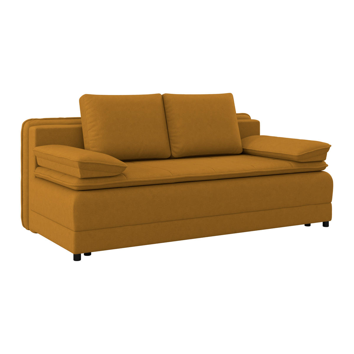 SCHLAFSOFA in Webstoff Gelb  - Gelb/Schwarz, Modern, Kunststoff/Textil (202/73-92/105cm) - MID.YOU