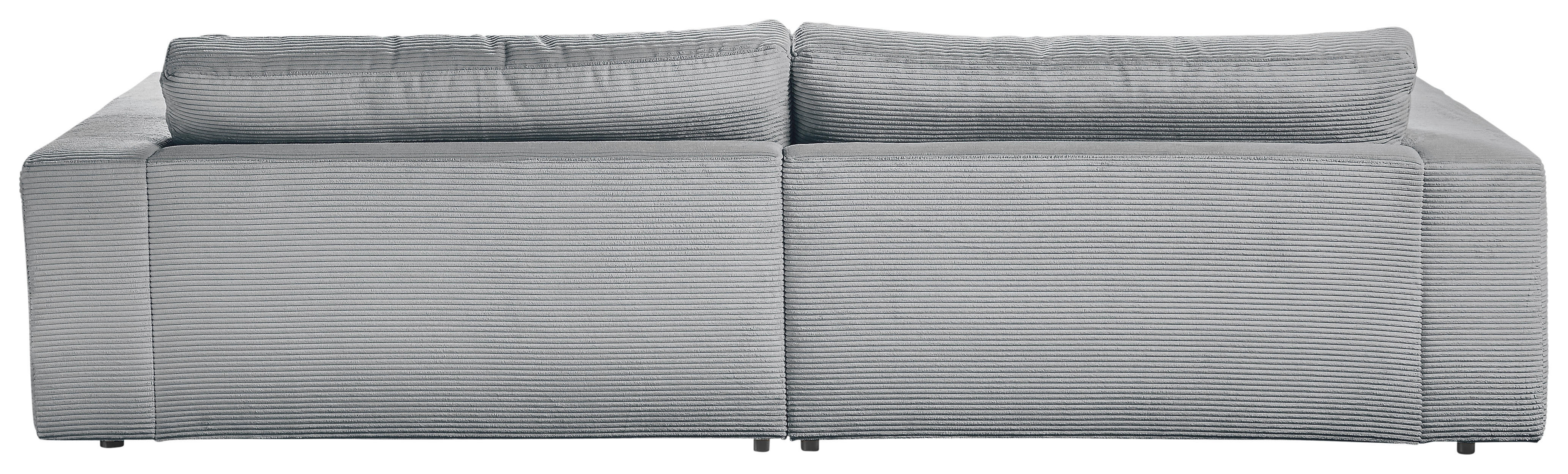 MEGASOFA Cord Grau  - Schwarz/Grau, Design, Kunststoff/Textil (290/86/170cm) - Pure Home Lifestyle