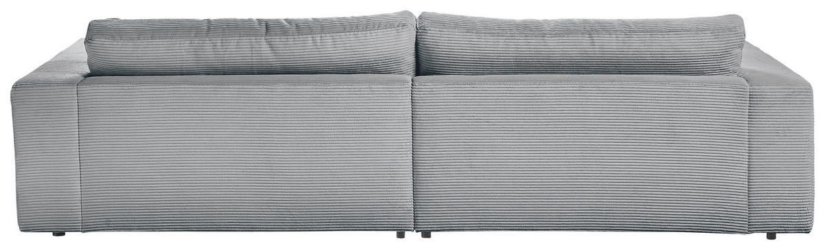 MEGASOFA in Cord Grau  - Schwarz/Grau, Design, Kunststoff/Textil (290/86/170cm) - Pure Home Lifestyle
