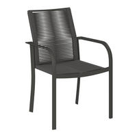 GARTENSTUHL Aluminium Anthrazit, Grau  - Anthrazit/Grau, MODERN, Kunststoff/Metall (56.5/87/65cm) - Ambia Garden