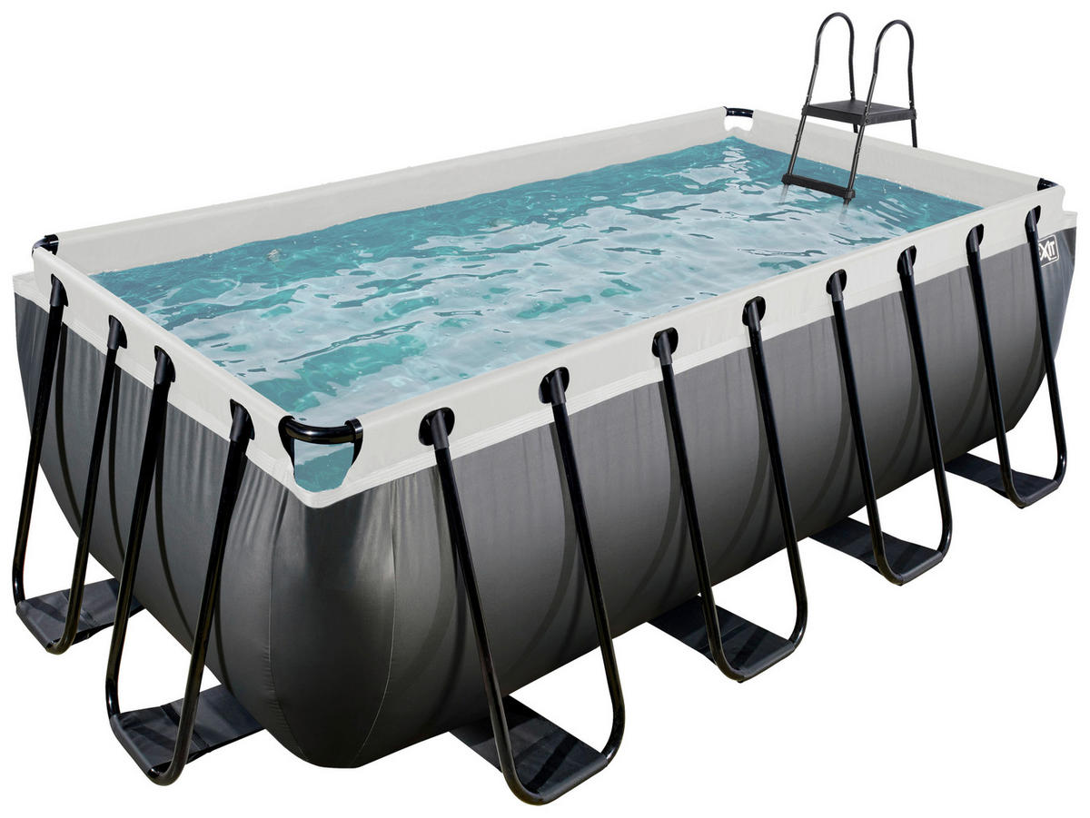 POOL Black 400/200/122 cm  - Schwarz, KONVENTIONELL, Metall (400/200/122cm) - EXIT Toys