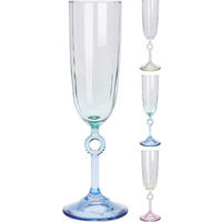 POHÁR 510 ml  - sárga/piros, Üveg (8,8/8,8/12cm)