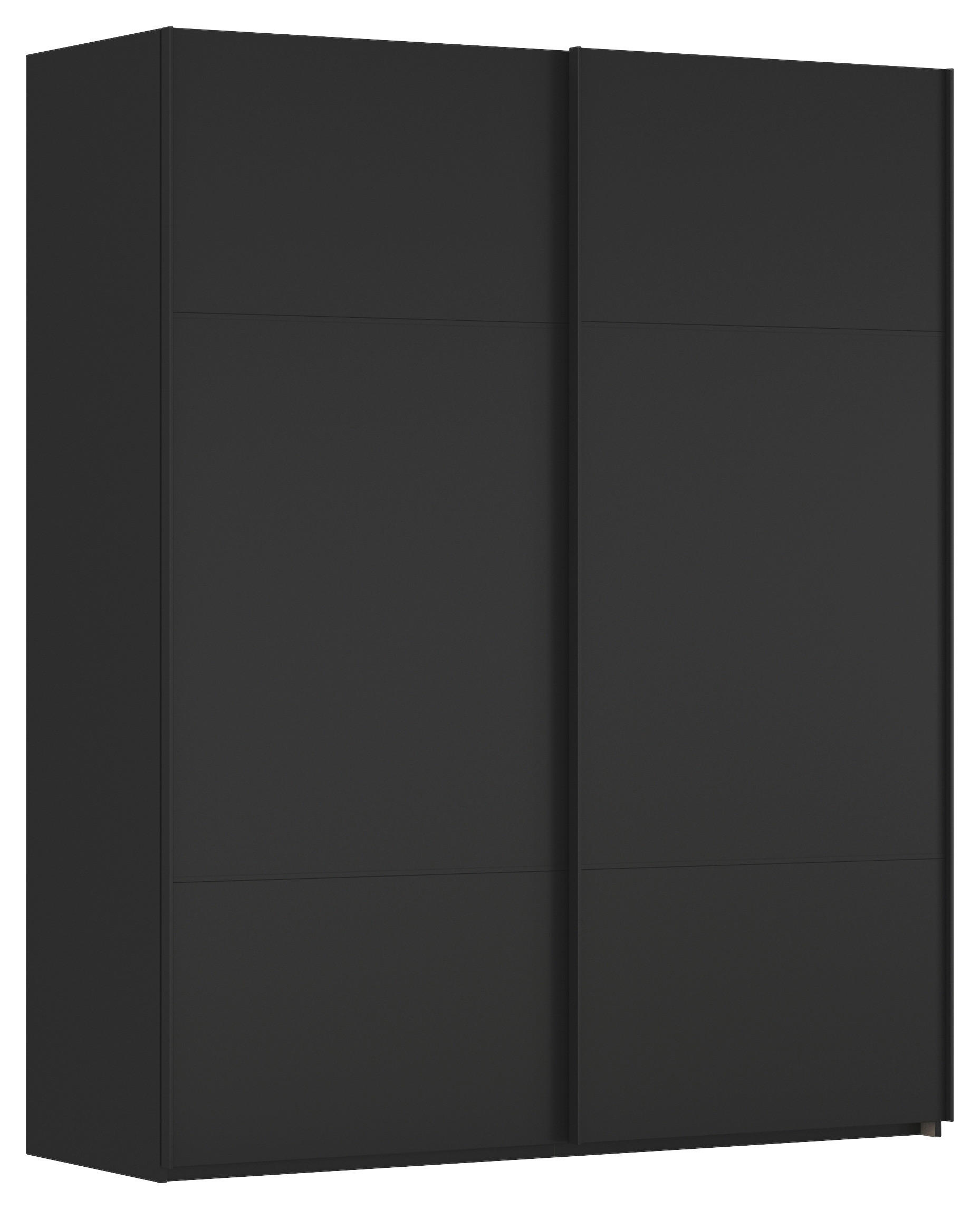SCHWEBETÜRENSCHRANK  in Schwarz  - Schwarz, KONVENTIONELL, Holzwerkstoff/Metall (181/223/68cm) - Novel