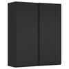 SCHWEBETÜRENSCHRANK in Schwarz  - Schwarz, Konventionell, Holzwerkstoff/Metall (181/223/68cm) - Novel
