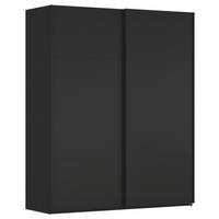 SCHWEBETÜRENSCHRANK 181/223/68 cm 2-türig Schwarz  - Schwarz, KONVENTIONELL, Holzwerkstoff/Metall (181/223/68cm) - Novel