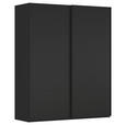 SCHWEBETÜRENSCHRANK 181/223/68 cm 2-türig Schwarz  - Schwarz, KONVENTIONELL, Holzwerkstoff/Metall (181/223/68cm) - Novel