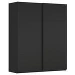 SCHWEBETÜRENSCHRANK 181/223/68 cm 2-türig Schwarz  - Schwarz, KONVENTIONELL, Holzwerkstoff/Metall (181/223/68cm) - Novel