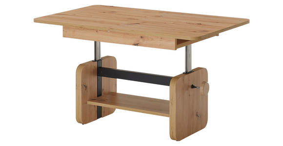 COUCHTISCH 110-148/65/47-63 cm rechteckig Eiche Artisan - Eiche Artisan, KONVENTIONELL, Holzwerkstoff (110-148/65/47-63cm) - Carryhome