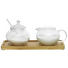 MILCH- UND ZUCKER-SET - Klar/Braun, Basics, Glas/Holz (22/11/13cm) - Novel MILCH- UND ZUCKER-SET - Klar/Braun, Basics, Glas/Holz (22/11/13cm) - Novel