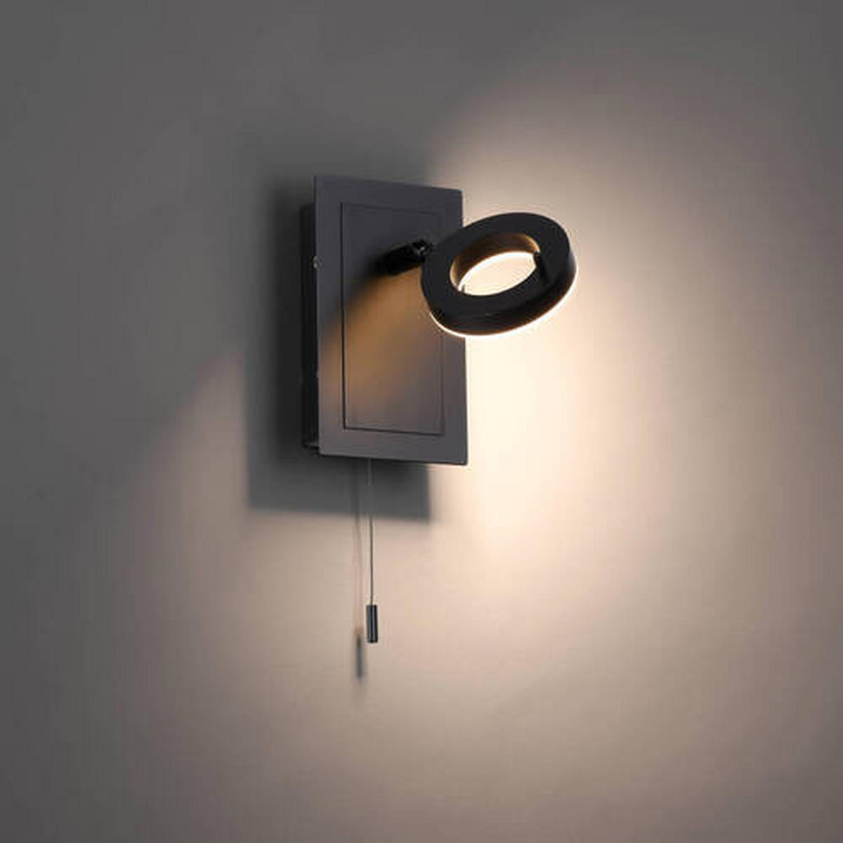 BADEZIMMER-WANDLEUCHTE - Anthrazit, Design, Kunststoff/Metall (16,5/13,5/19,5cm) - Paul Neuhaus