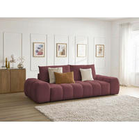 3-SITZER-SOFA EVEREST Flachgewebe Rot  - Rot/Schwarz, MODERN, Kunststoff/Textil (278/90/115cm)
