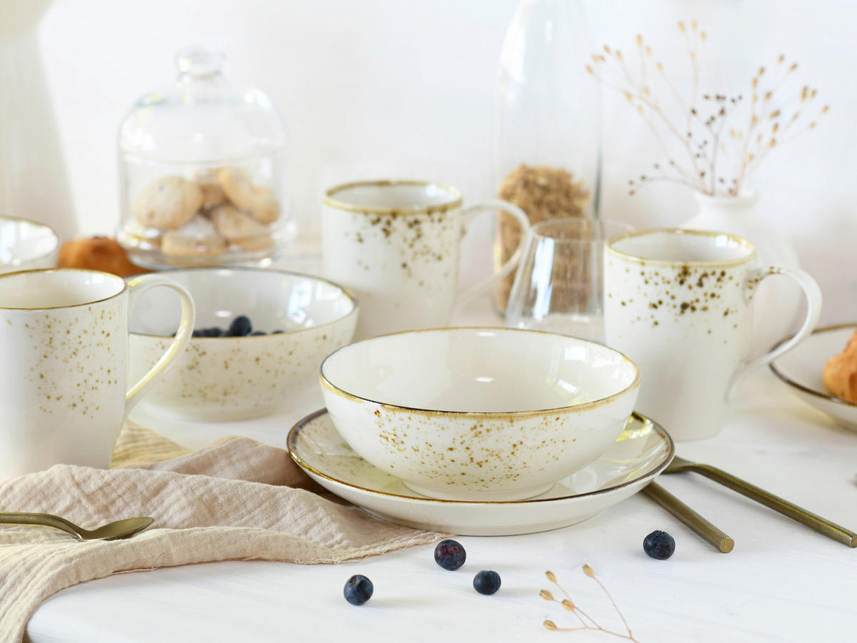 FRUKOSTSERVIS Nature Collection Creme  - cremefärgad, Basics, keramik - Creatable