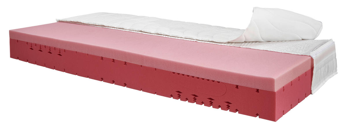 KALTSCHAUMMATRATZE 100/200 cm Höhe ca. 22 cm  - Basics, Textil (100/200cm) - Physiosleep